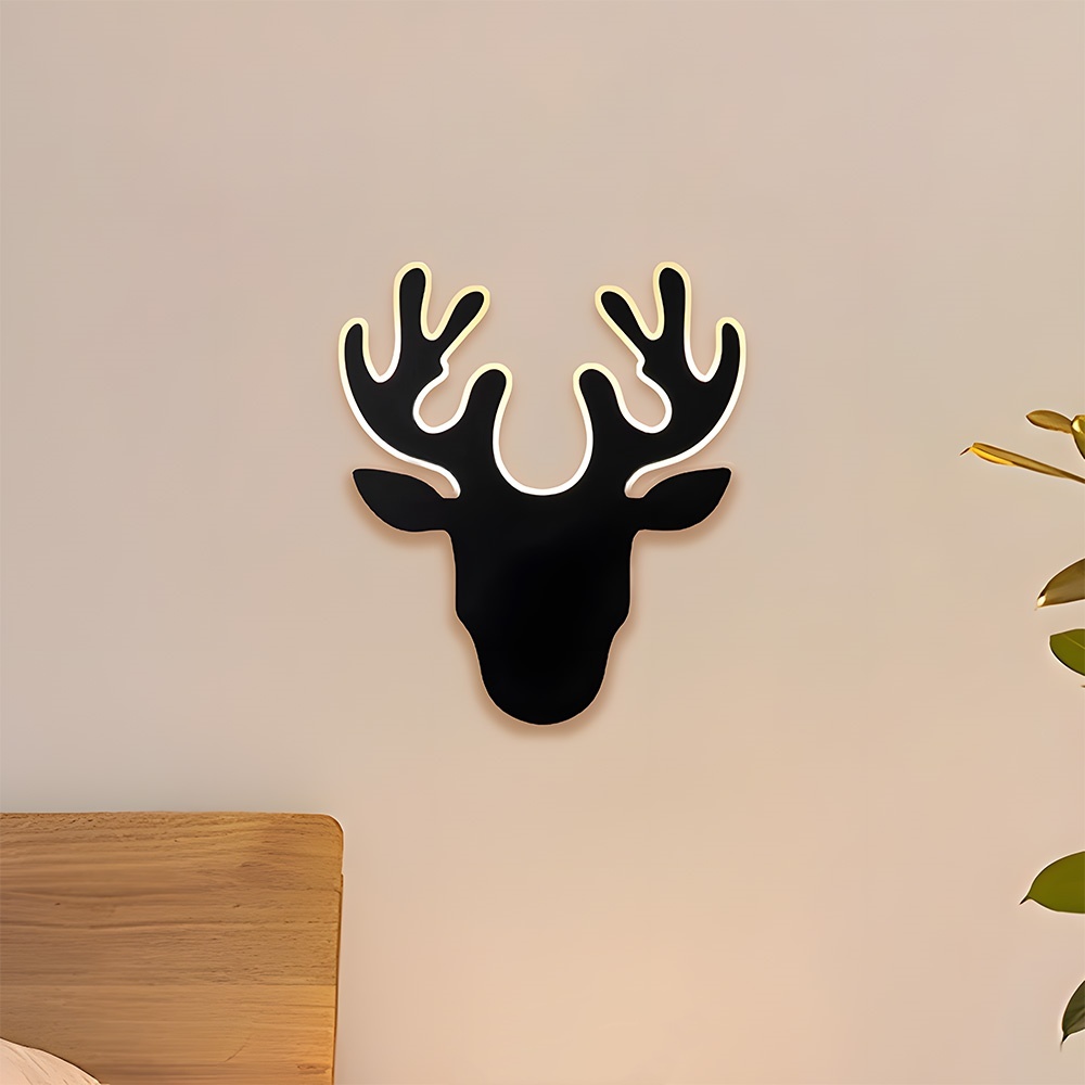 Nordic Deer Creative Living Room LED Wall Lamp