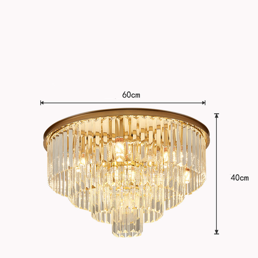 Luxury Crystal Multi-Tier Chandelier for Foyer Living Room