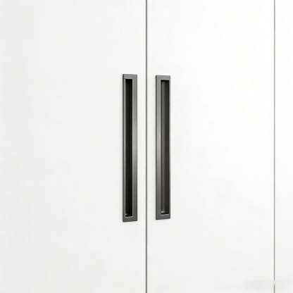 Kitchen Aluminum Alloy Finger Recessed Cabinet Pulls