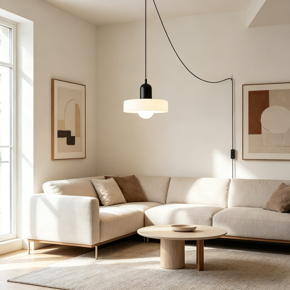 Bauhaus Stained Glass Pendant Light