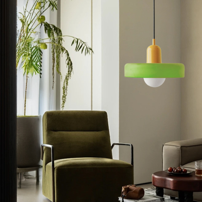 Set of 2 Modern Bauhaus Glass Pendant Light
