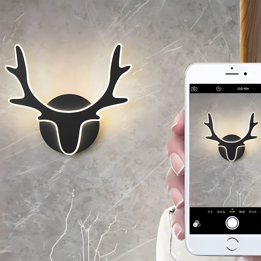 Nordic Deer Creative Living Room LED Wall Lamp