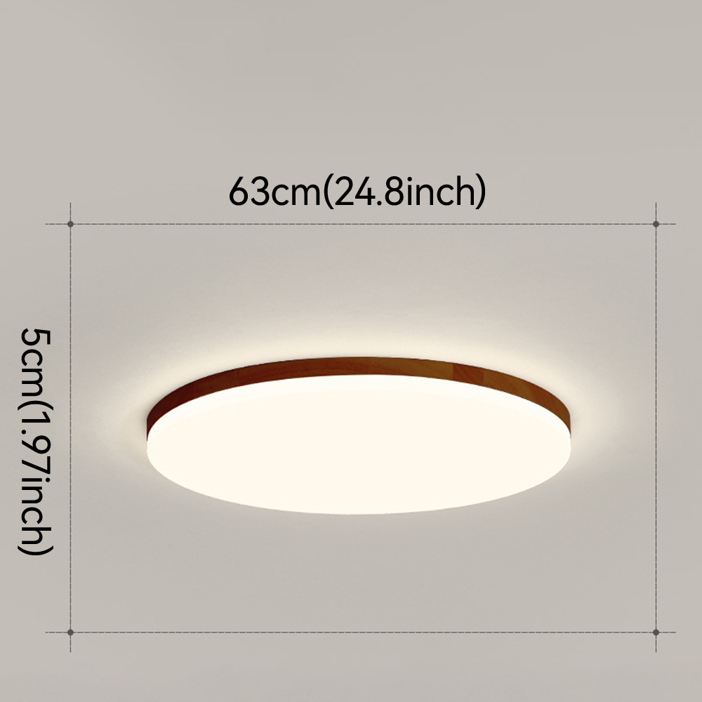 Scandinavian Wooden LED Square Flush Mount Ceiling Light 