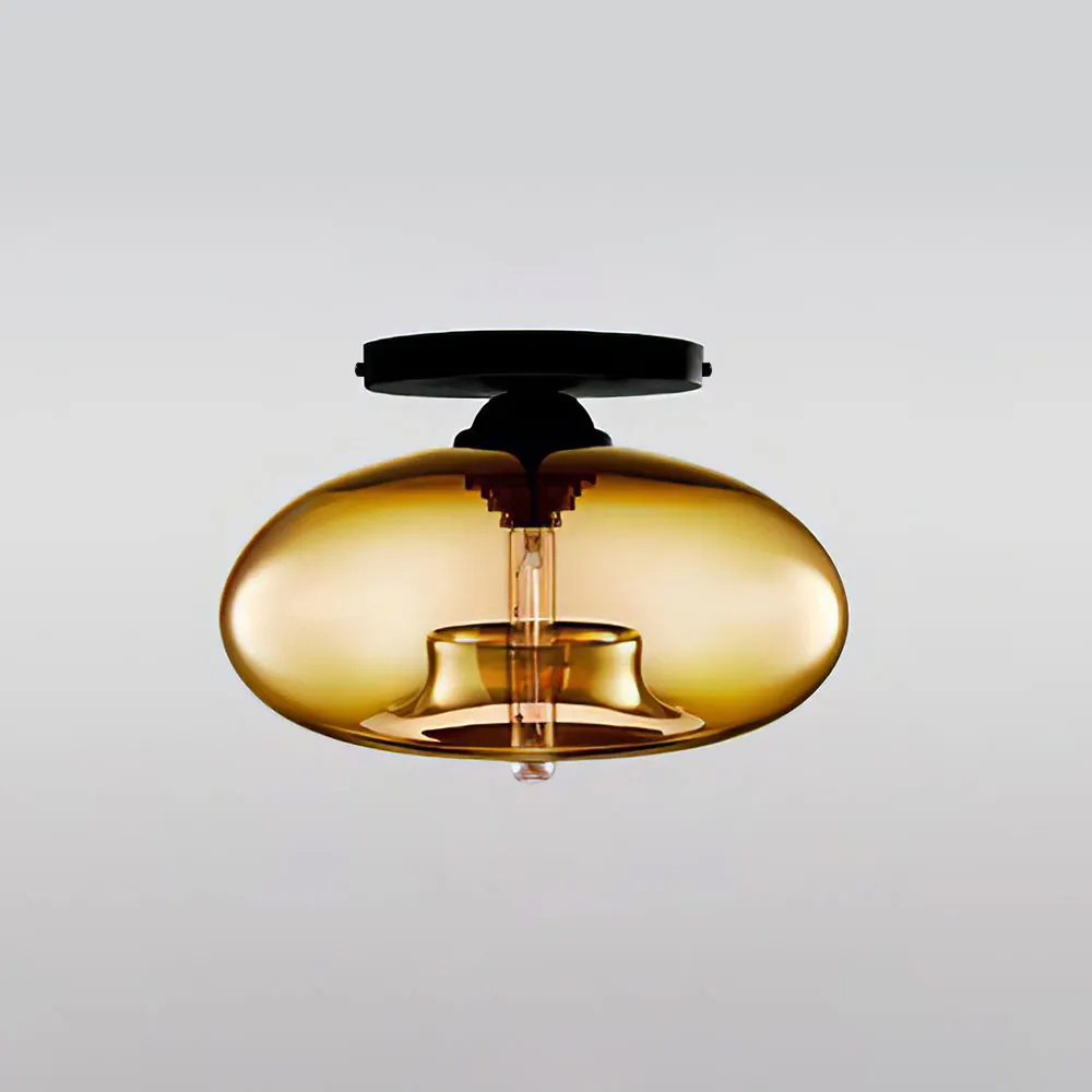 Industrial Globe Glass Hallway Ceiling Lights