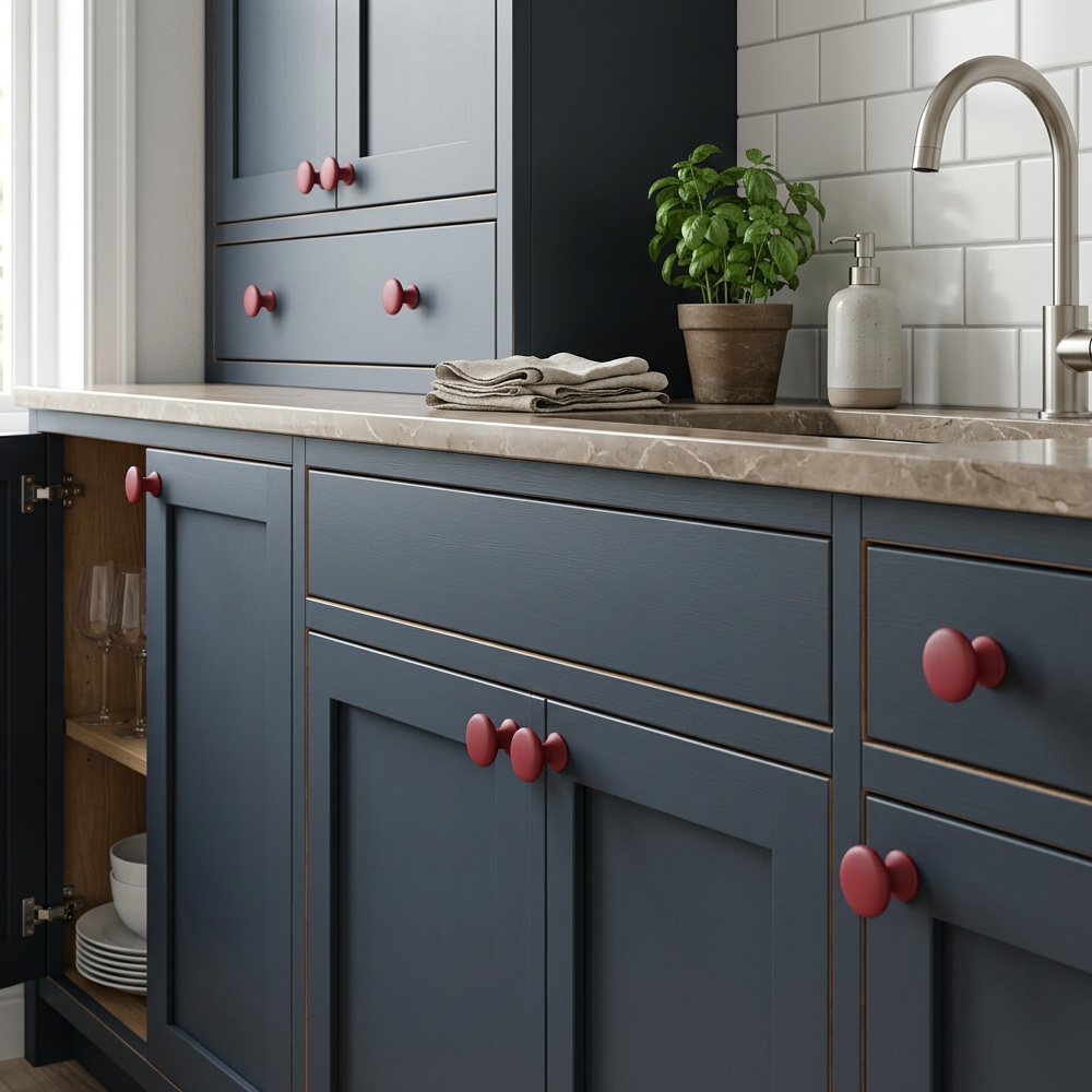 Modern Colorful T-Bar Wardrobe Cabinet Handle
