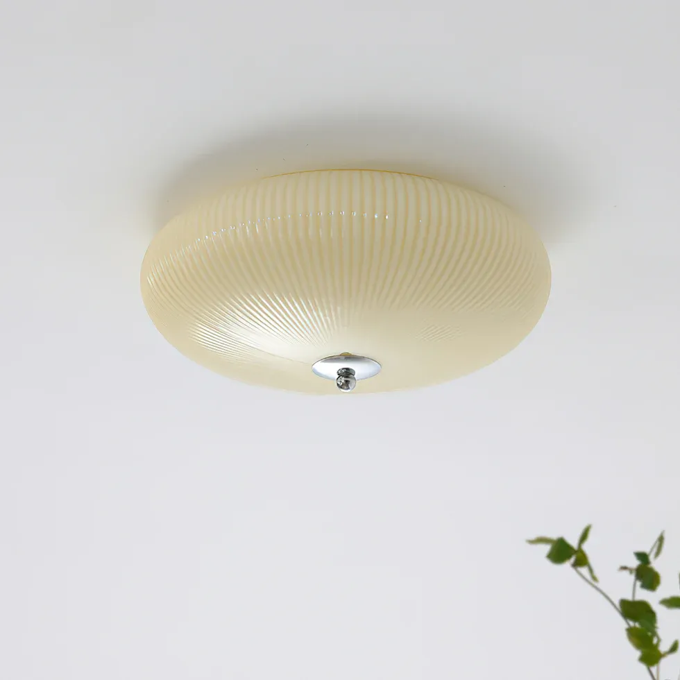 Modern Cream Glass Ceiling Light