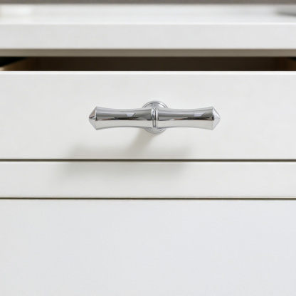 Light French Bamboo Polished Brass Drawer Pulls