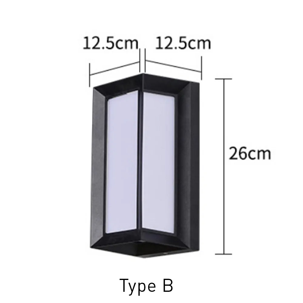 Simple Black & White Outdoor Wall Lamp
