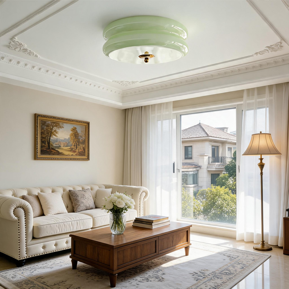 Art LED Glass Flush Mount Ceiling Lights