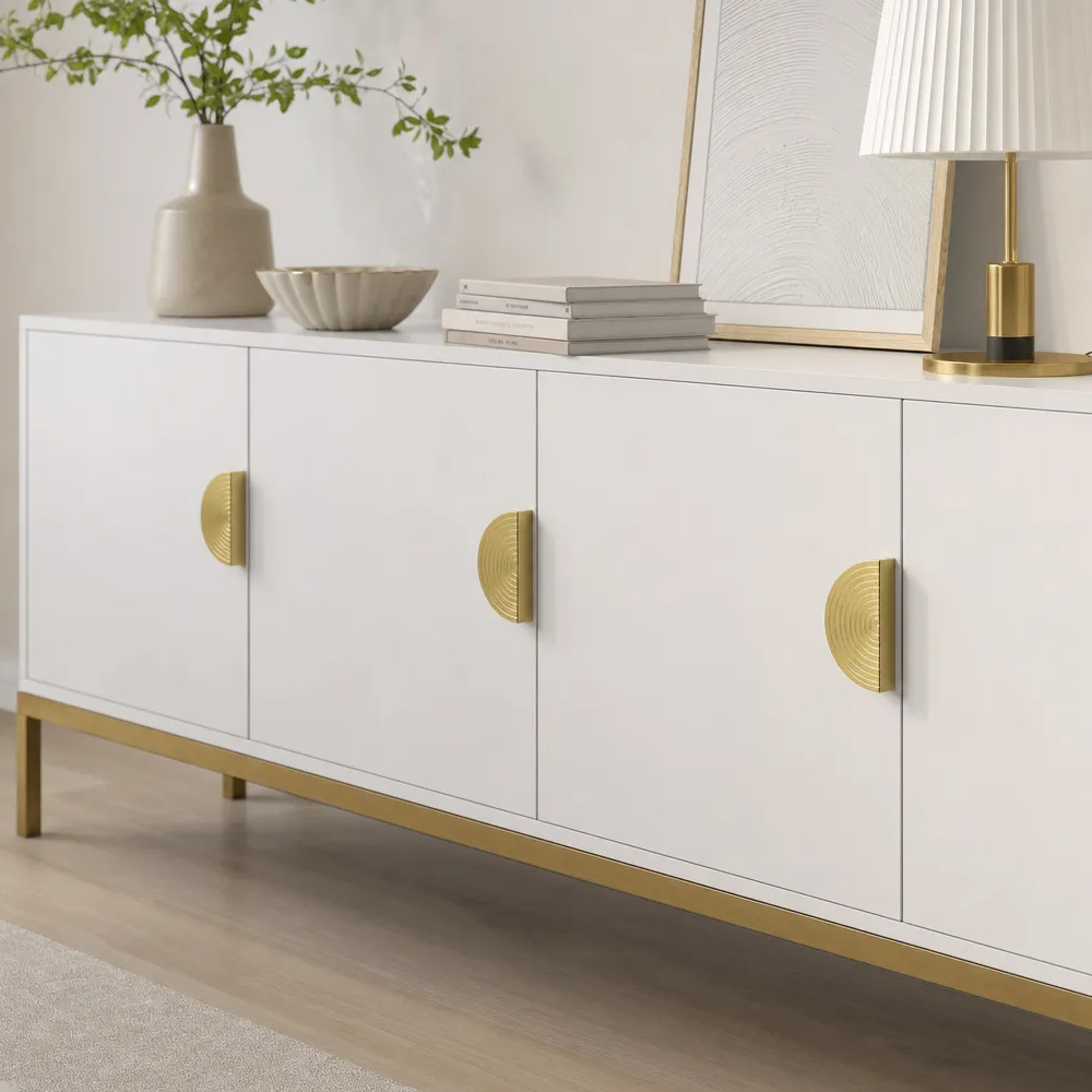 Modern Gold Aluminum Alloy Drawer Pulls for Kitchen Furniture