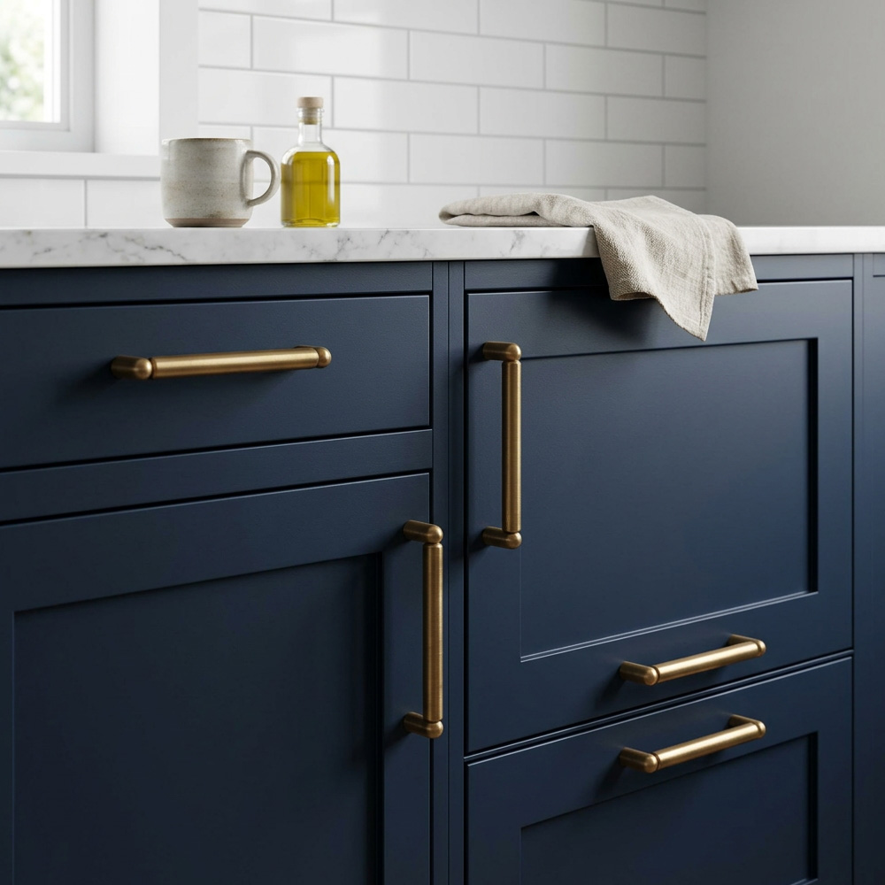 Modern Decorative Solid Brass T-Bar Cabinet Pulls