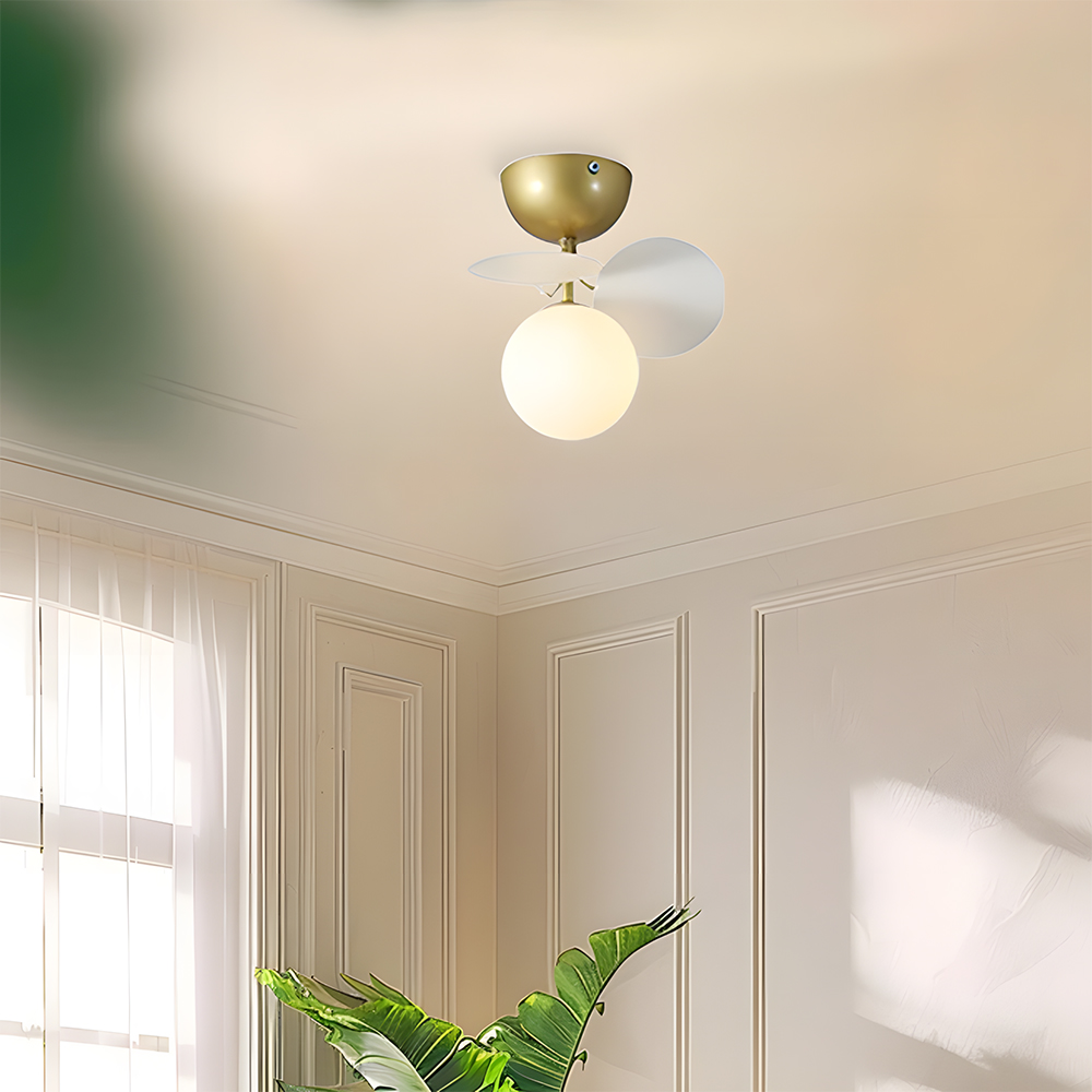 Modern Spherical Shape Glass Flush Ceiling Light Chandelier for Living Room