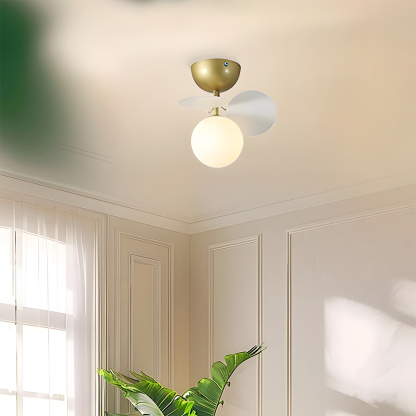 Modern Spherical Shape Glass Flush Ceiling Light Chandelier for Living Room
