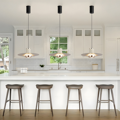 Sleek Acrylic Metal LED Hanging Light For Kitchen Ceiling Fixture