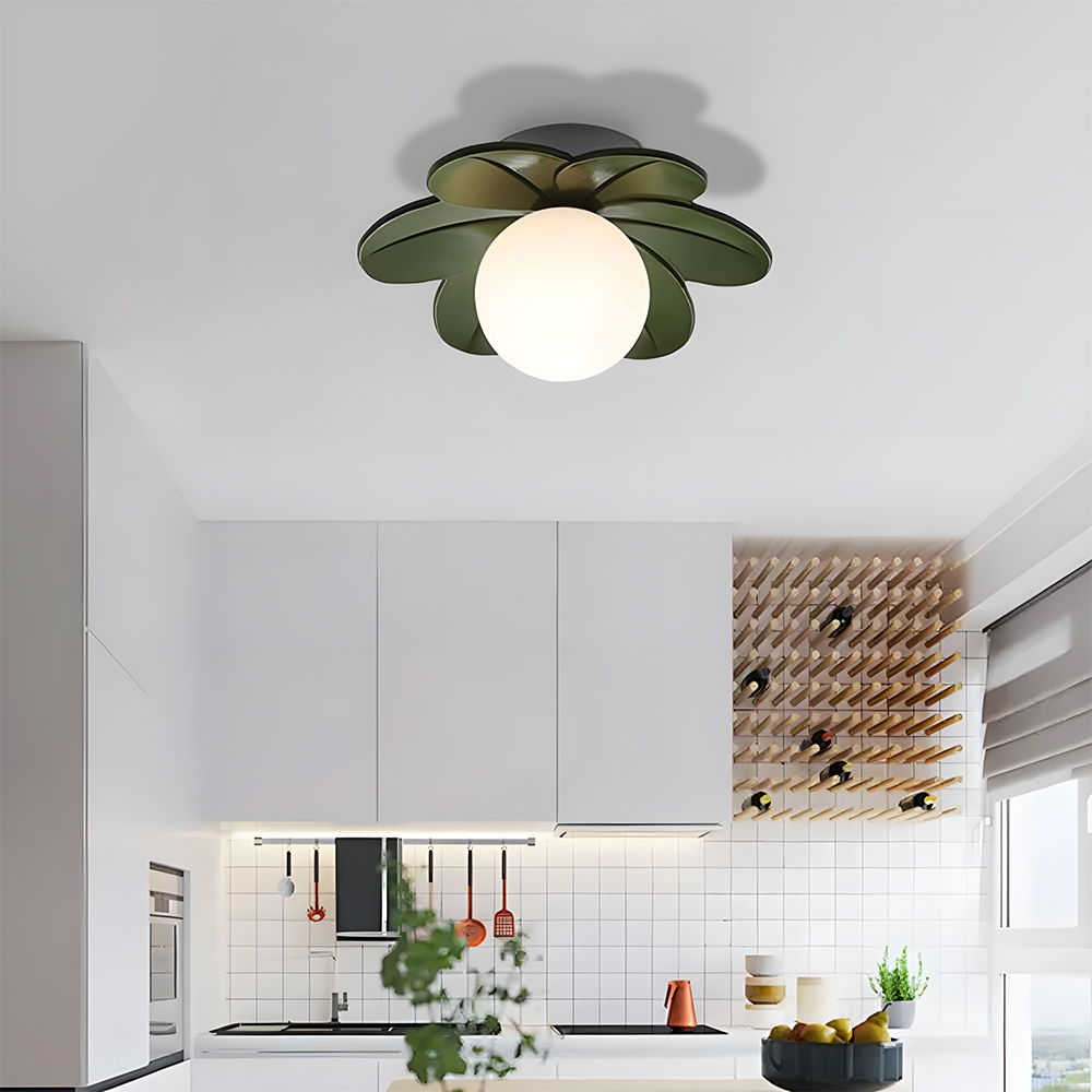 Decorative Colorful Resin Semi Flush Mount Ceiling Lamp 