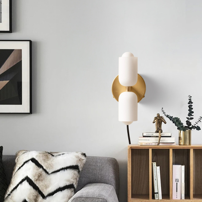 Elegant Plug-in Glass Up Down Wall Light