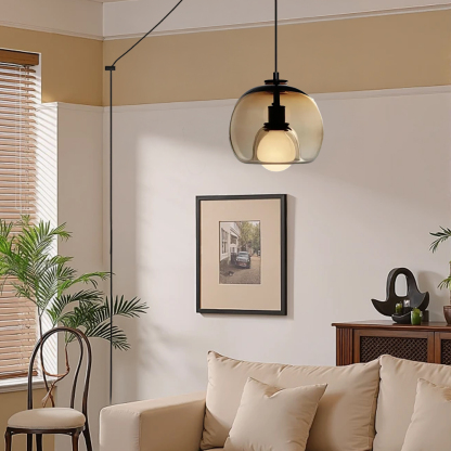 Handblown Glass Orb Pendant Light