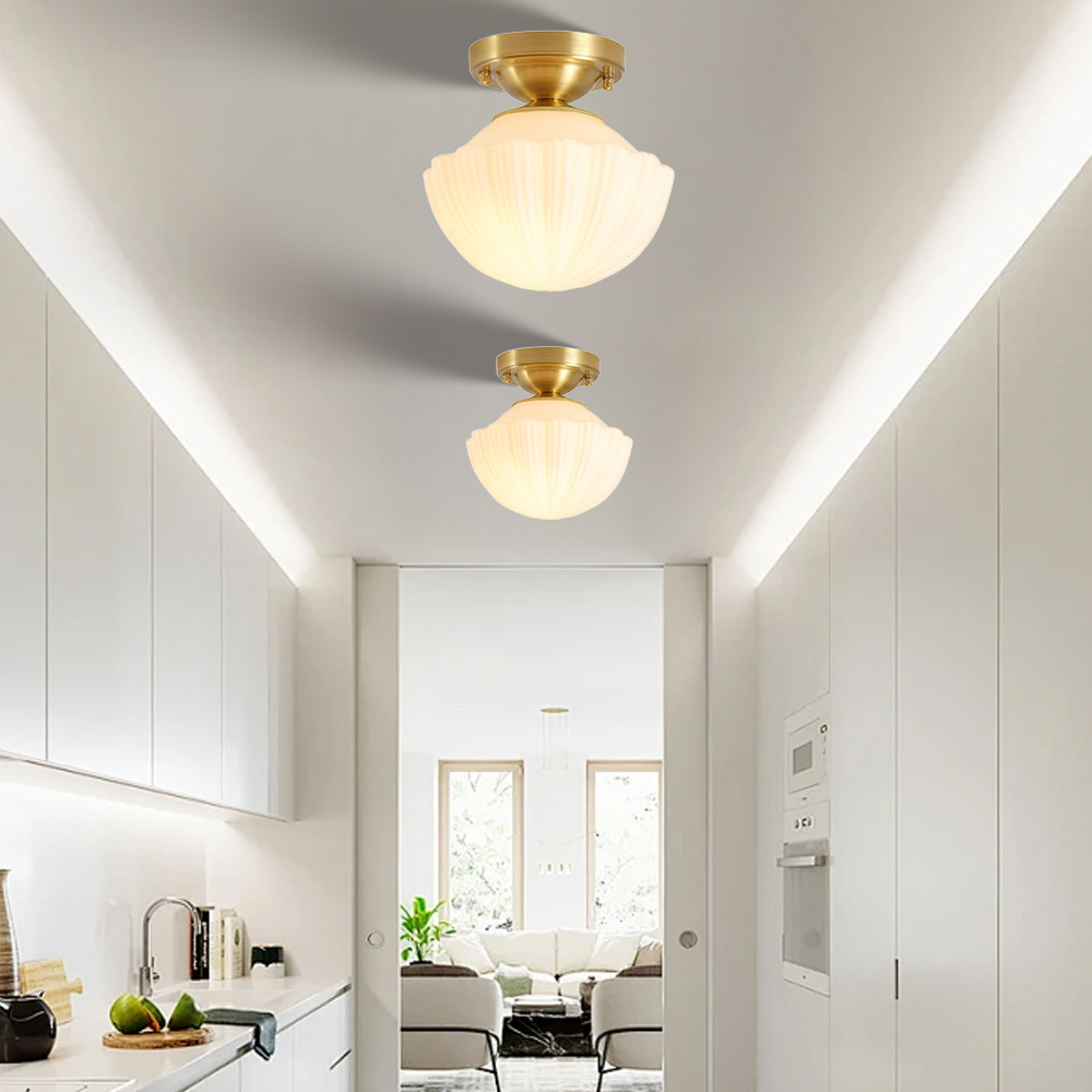 Modern LED Flush Mount Ceiling Light Single Light Fixture for Hallway