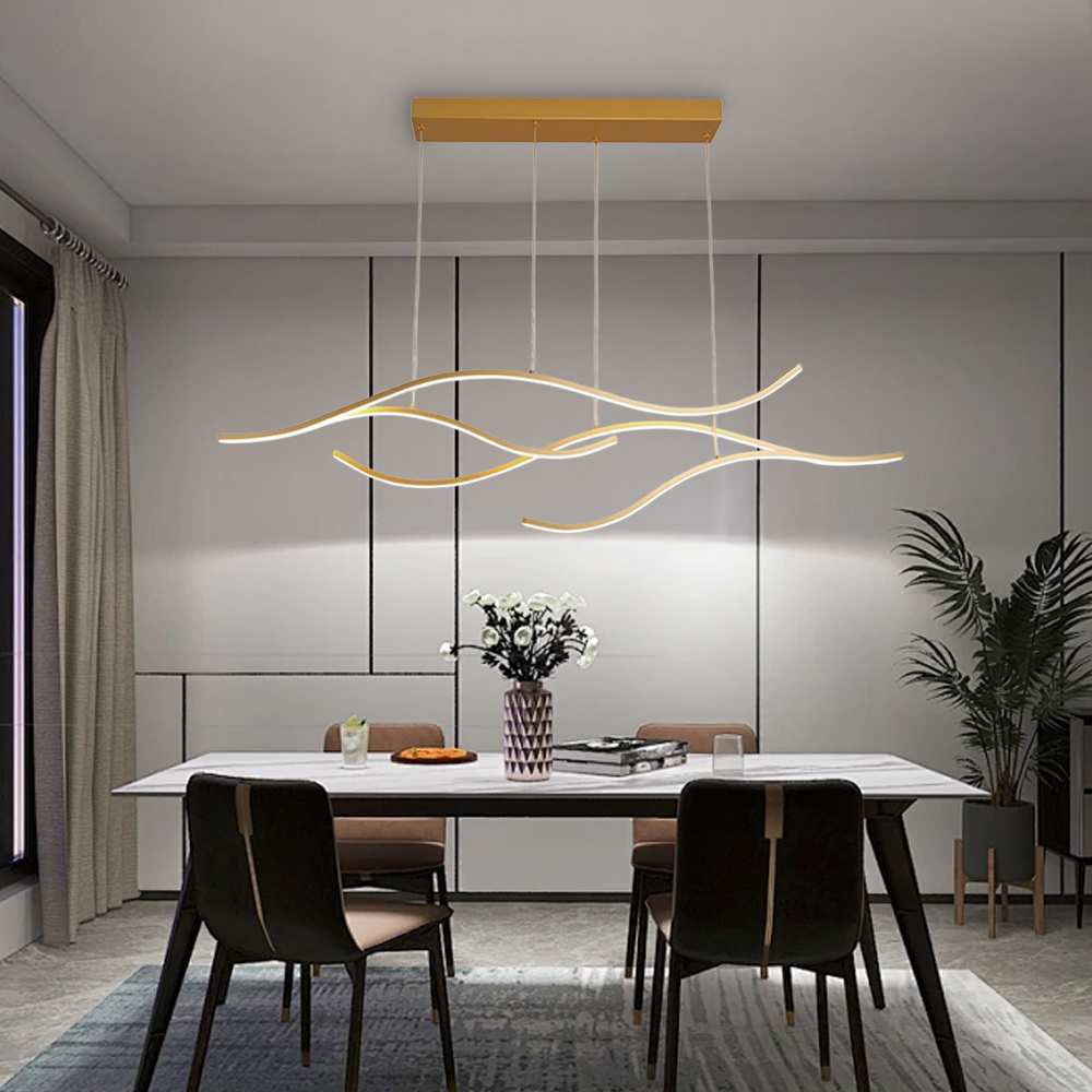 Creative Designer Luxury Nordic-Style Linear Pendant Bar & Cafe Light