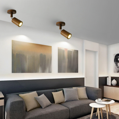 Japanese Minimalist Solid Wood Spotlight for TV Accent Wall