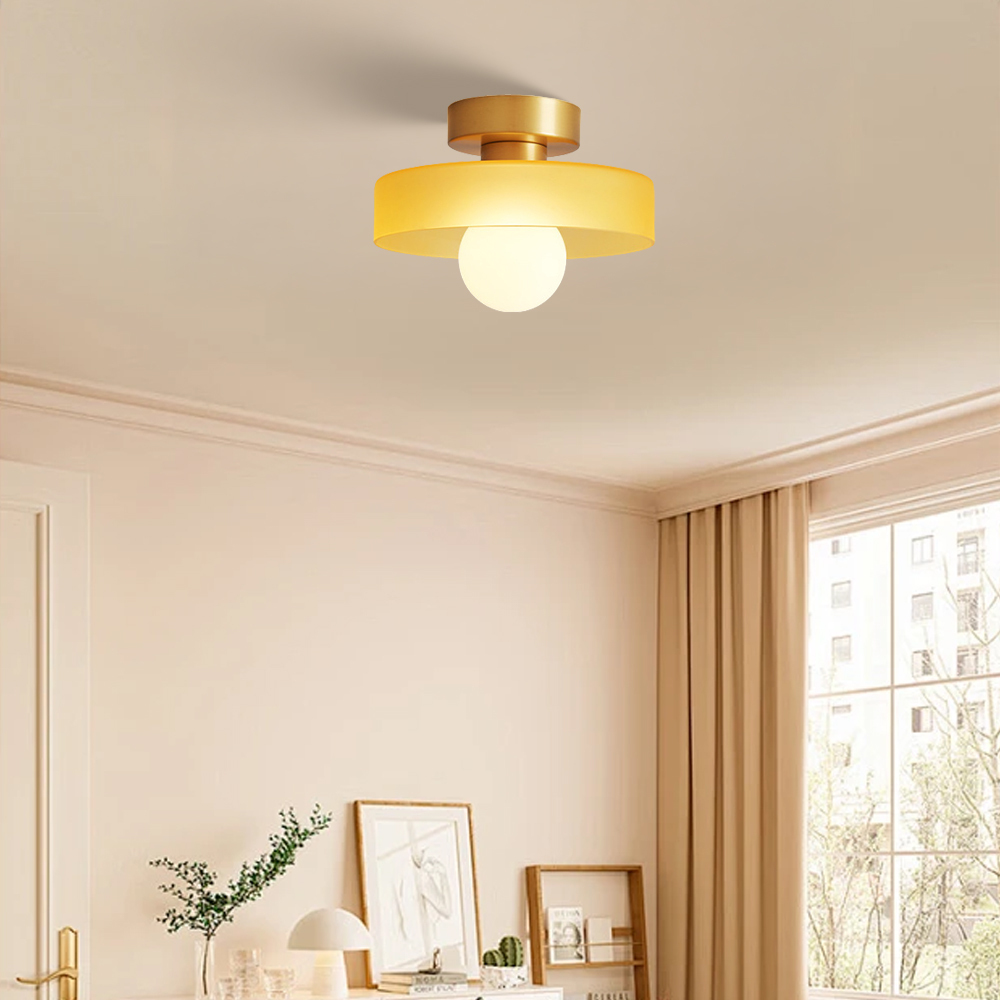 Modern Glass Flush Mount Ceiling Light for Kitchen