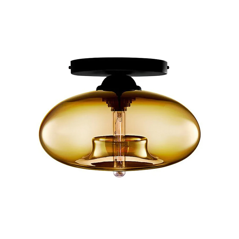 Industrial Globe Glass Hallway Ceiling Lights