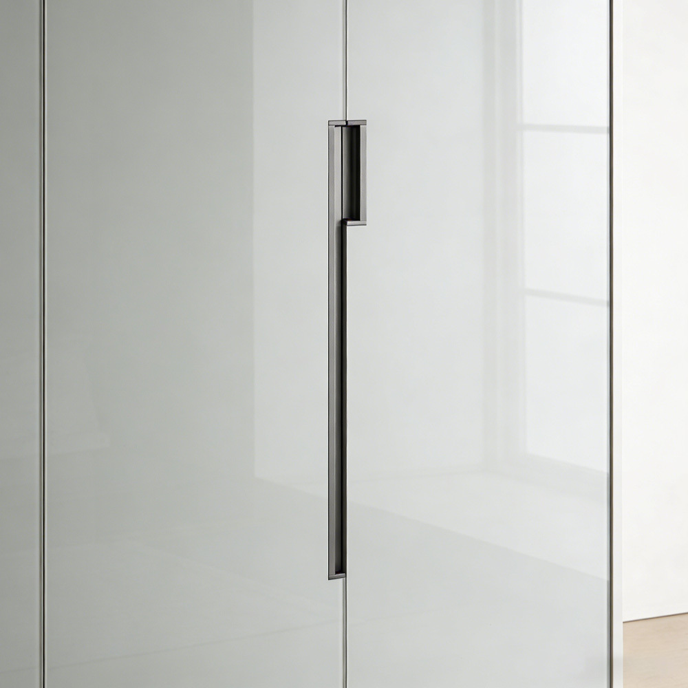 Kitchen Aluminum Alloy Finger Recessed Cabinet Pulls