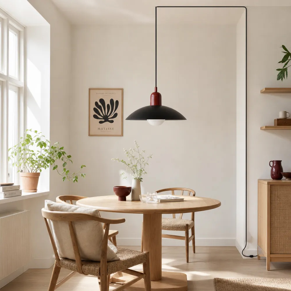 Mid Century Plug-in Bauhaus Dining Room Pendant Light