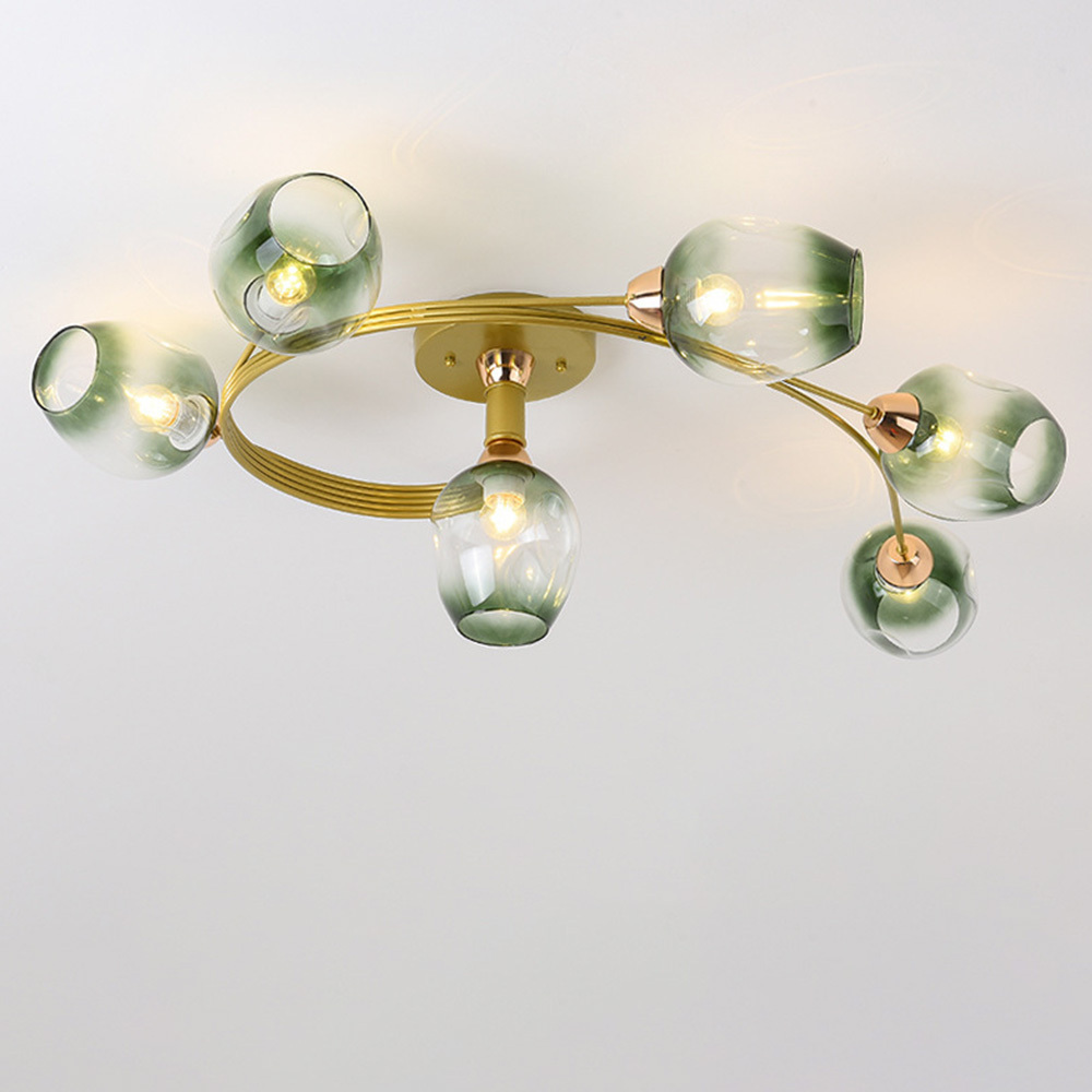 Modern Orbital Glass Bubble Ceiling Light For Living Room