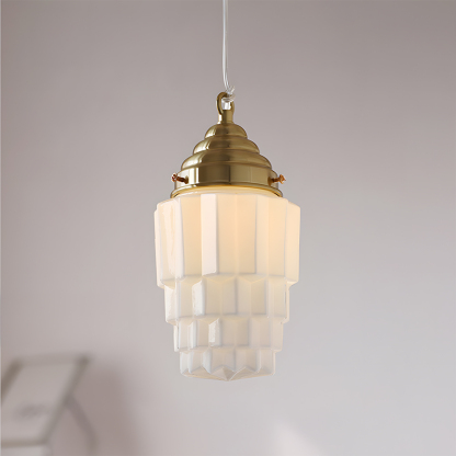 Modern Pendant Light Fixture White Finish Hanging Light