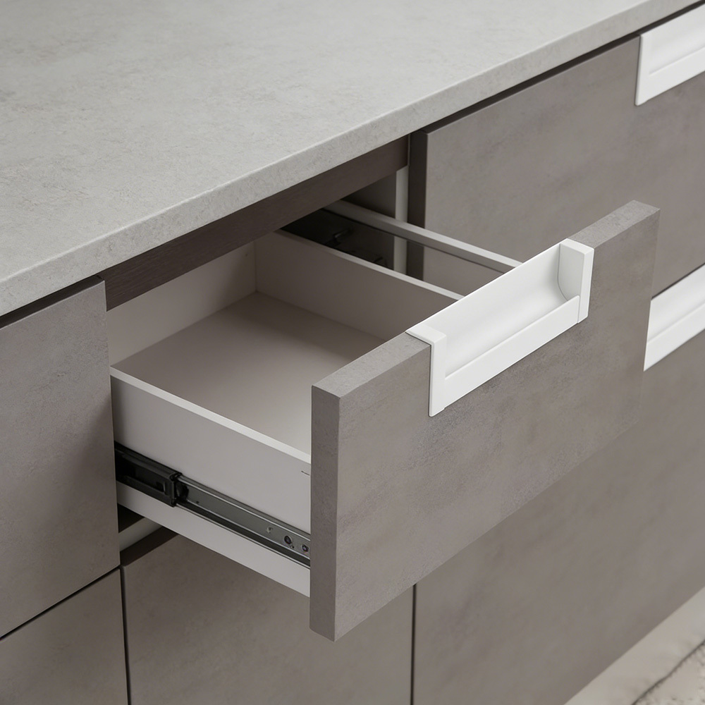 Kitchen Aluminum Alloy Finger Recessed Cabinet Pulls