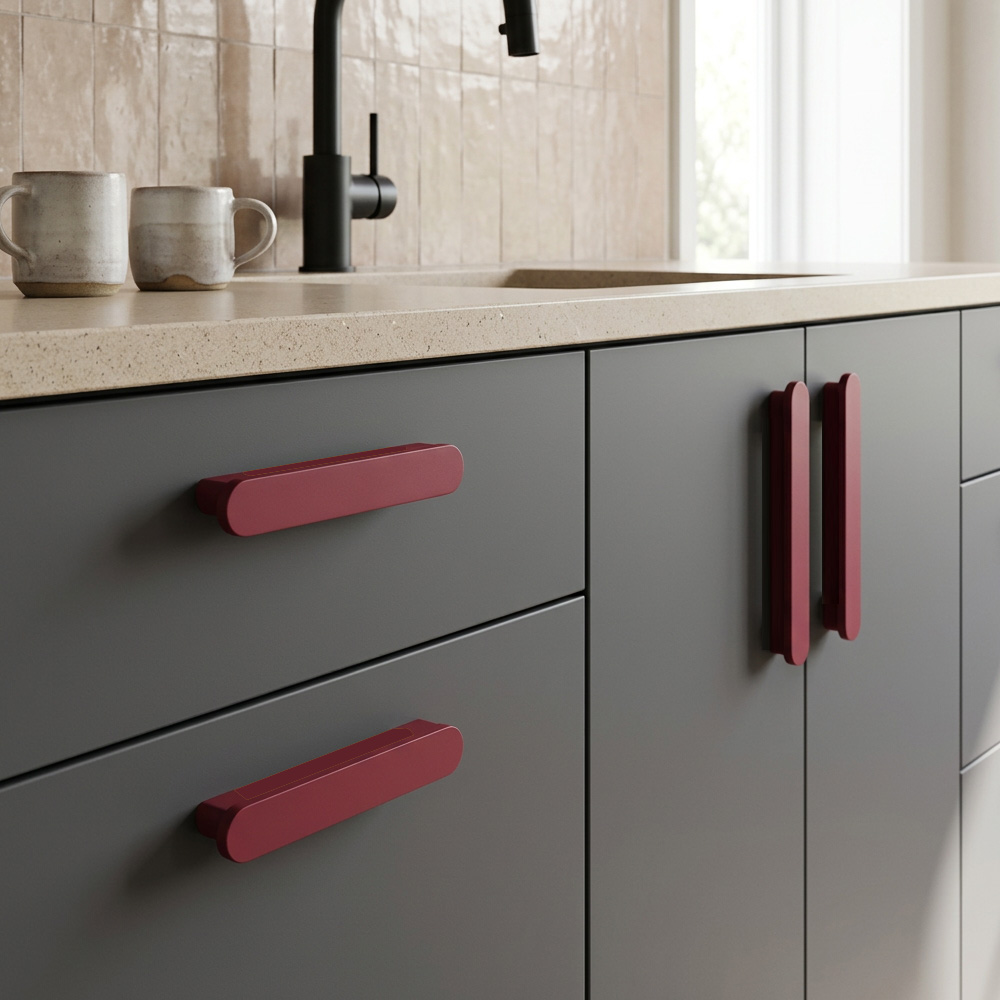 Modern Colorful T-Bar Wardrobe Cabinet Handle