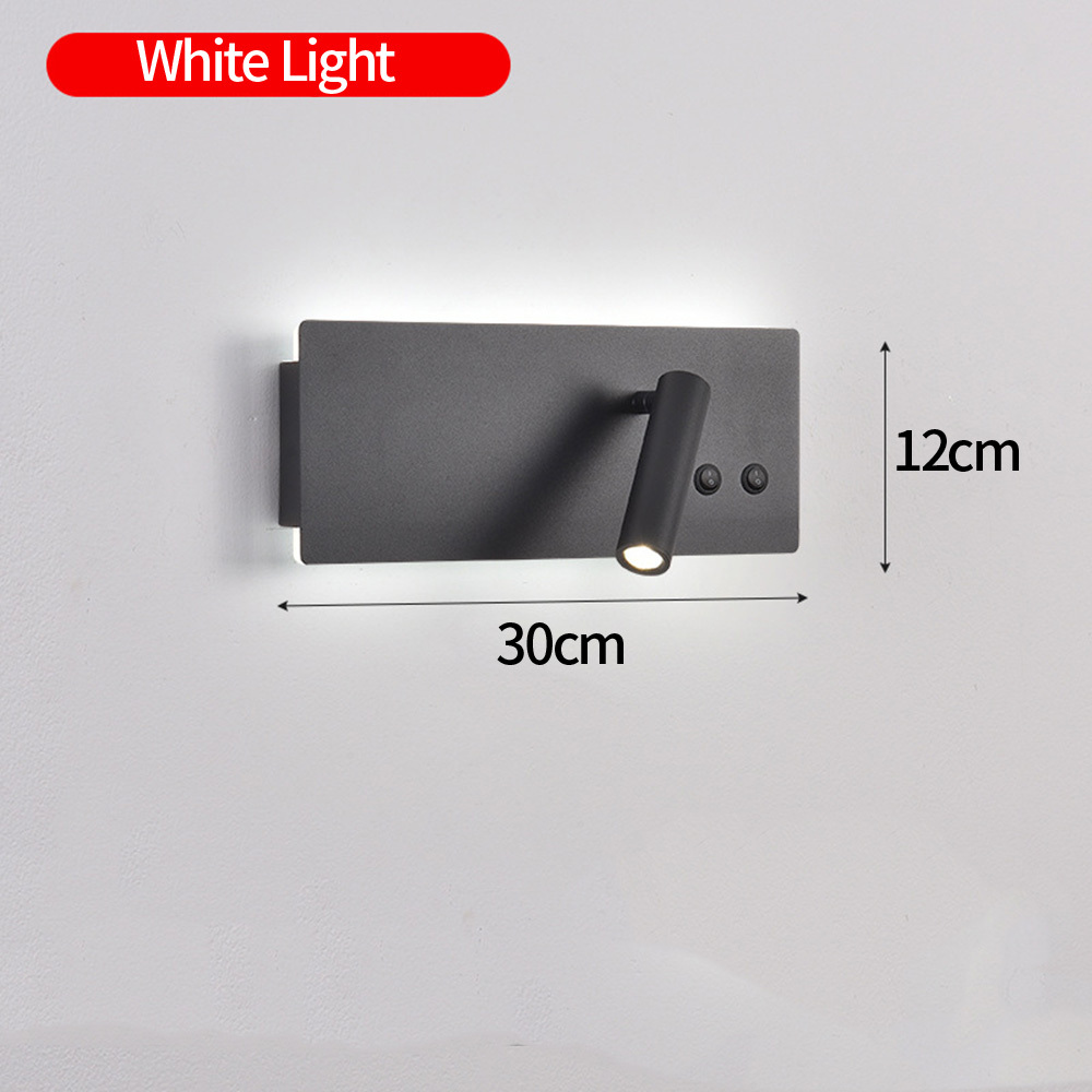 Simple LED Wall Sconce Rotable Spotlight Bedside Wall Light