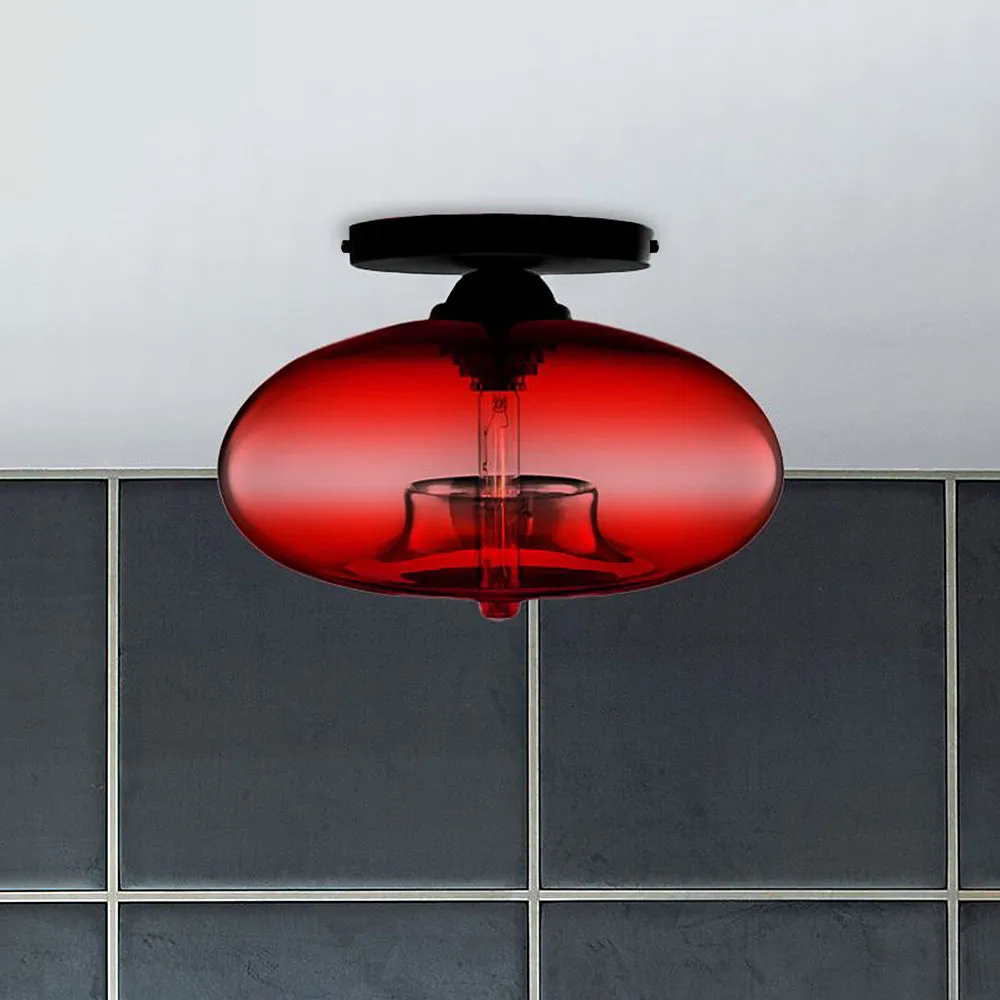 Industrial Globe Glass Hallway Ceiling Lights