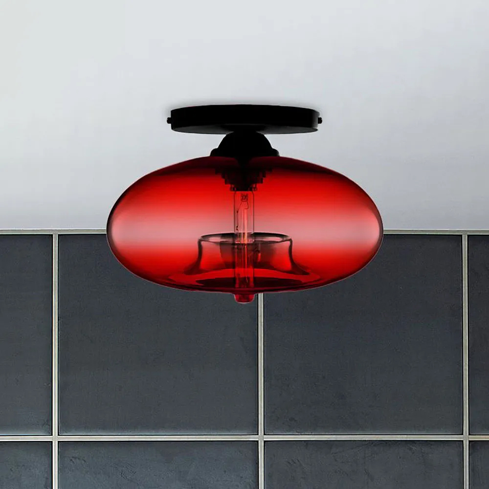 Industrial Globe Glass Hallway Ceiling Lights