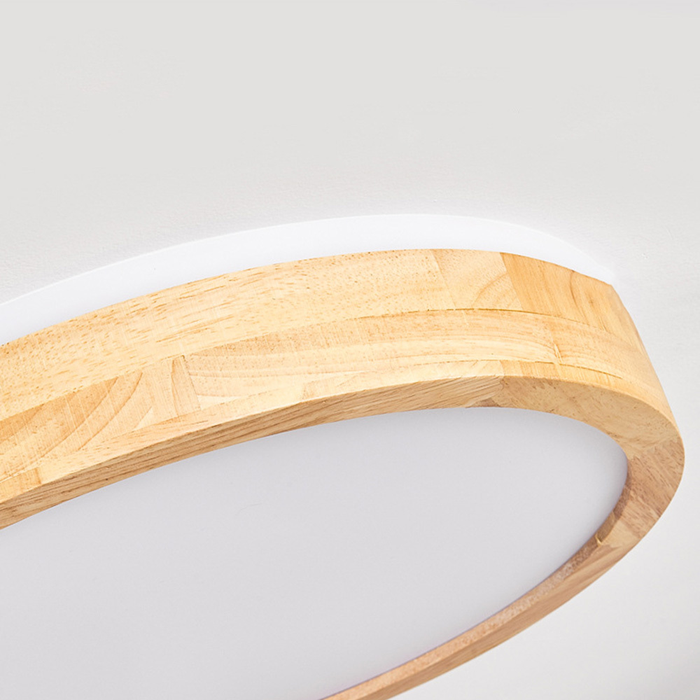 Simple Wood LED Ceiling Lights For Bedroom 
