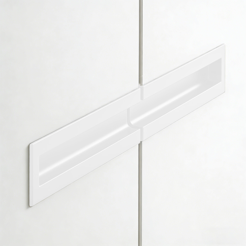 Kitchen Aluminum Alloy Finger Recessed Cabinet Pulls