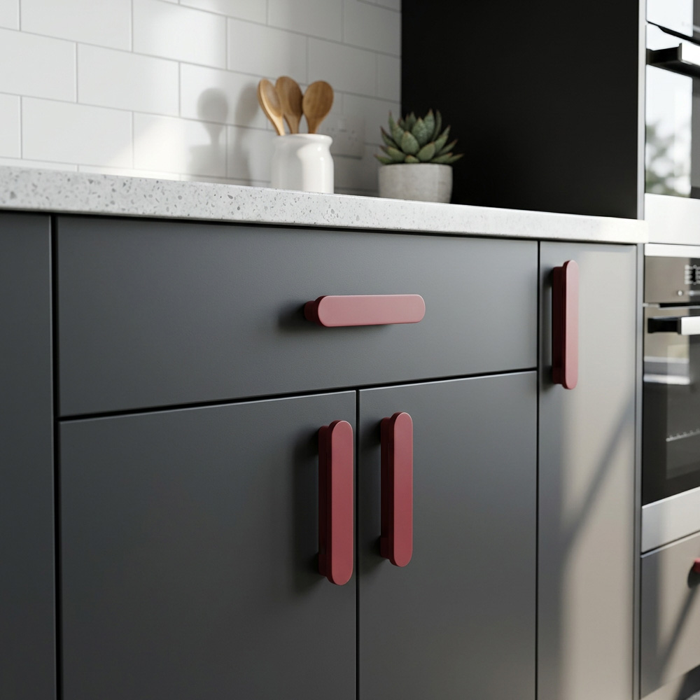 Modern Colorful T-Bar Wardrobe Cabinet Handle