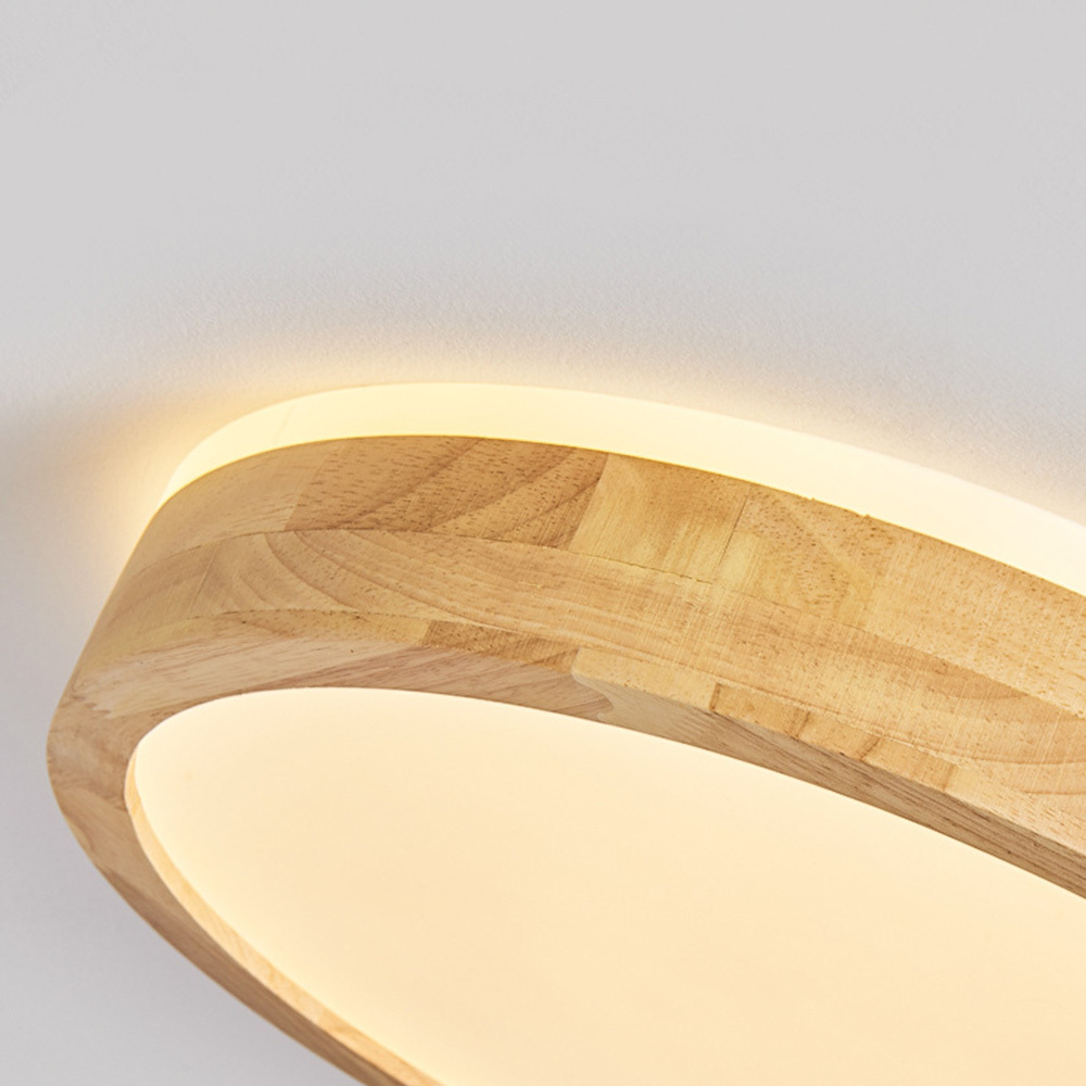Simple Wood LED Ceiling Lights For Bedroom 
