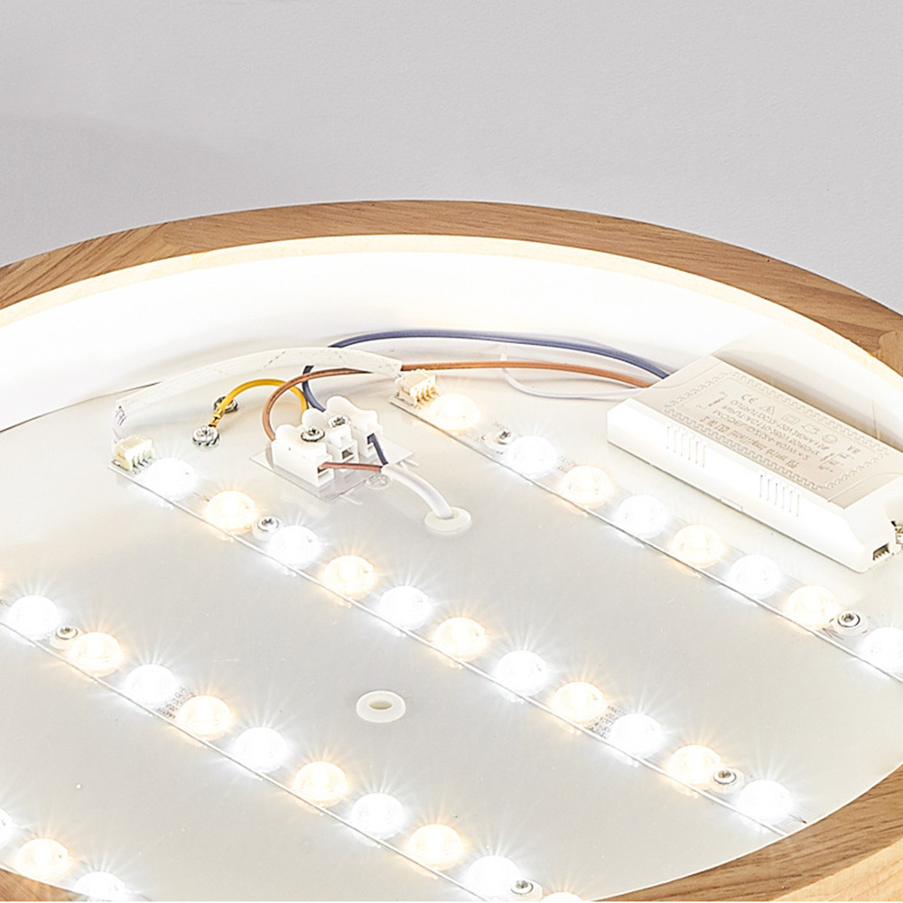 Simple Wood LED Ceiling Lights For Bedroom 