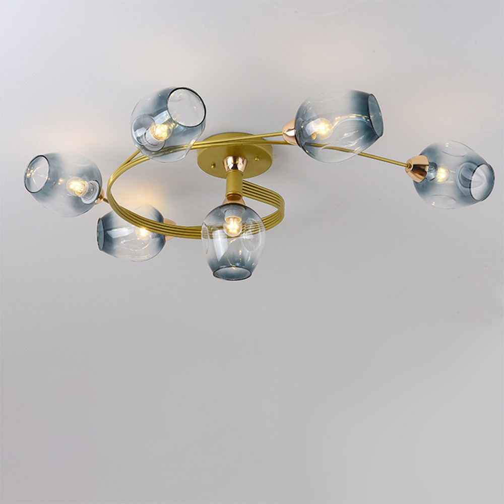 Modern Orbital Glass Bubble Ceiling Light For Living Room