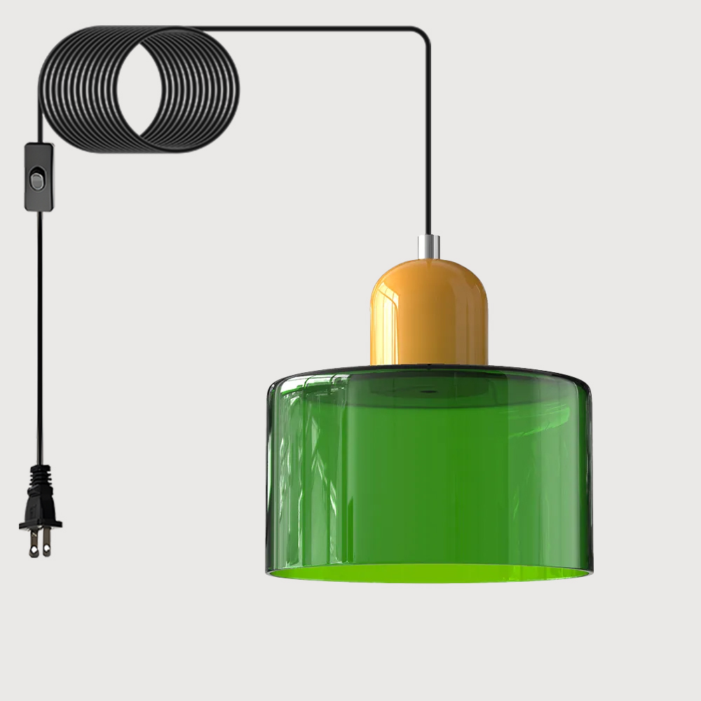 Bauhaus Plug-in Small Glass Pendant Light