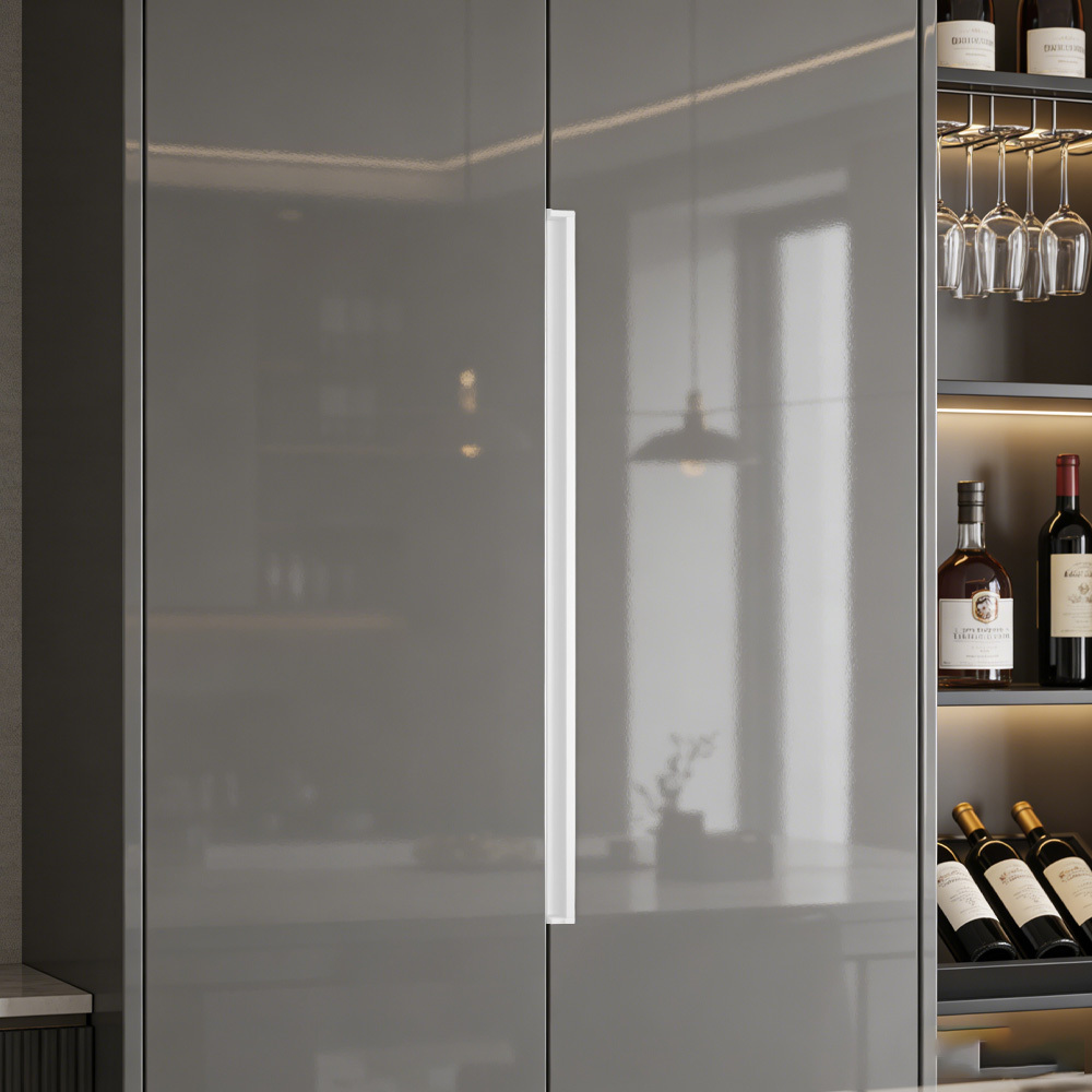 Kitchen Aluminum Alloy Finger Recessed Cabinet Pulls