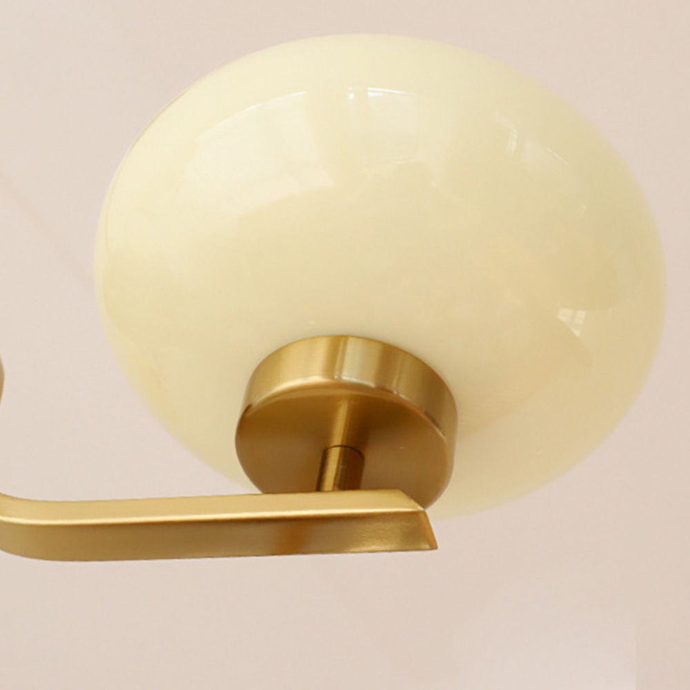 [Copy]Medieval Ball Glass Iron Brown Living Room Chandelier