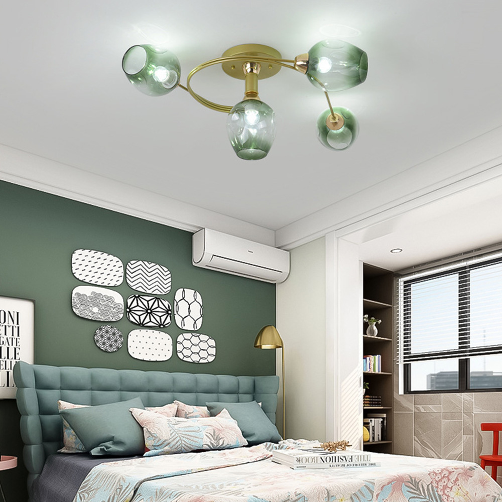 Modern Orbital Glass Bubble Ceiling Light For Living Room
