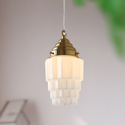 Modern Pendant Light Fixture White Finish Hanging Light