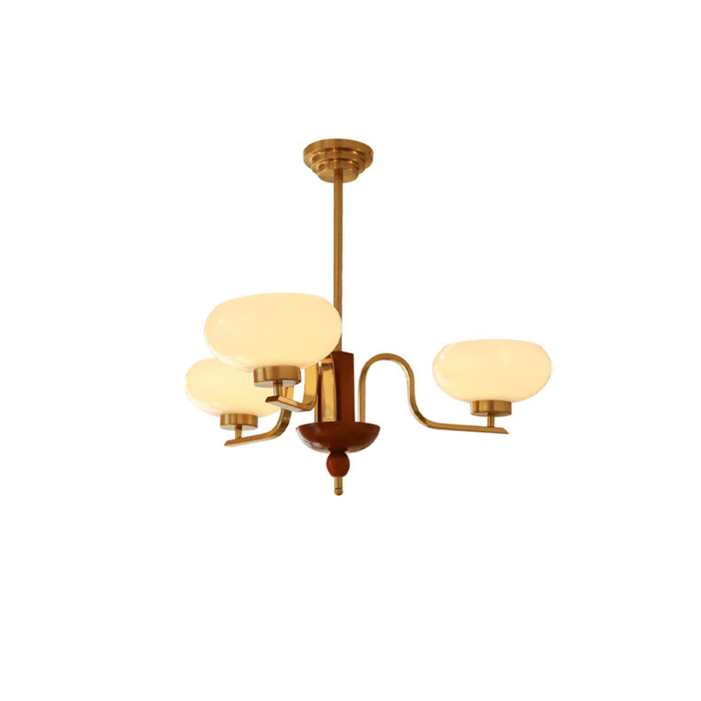 [Copy]Medieval Ball Glass Iron Brown Living Room Chandelier