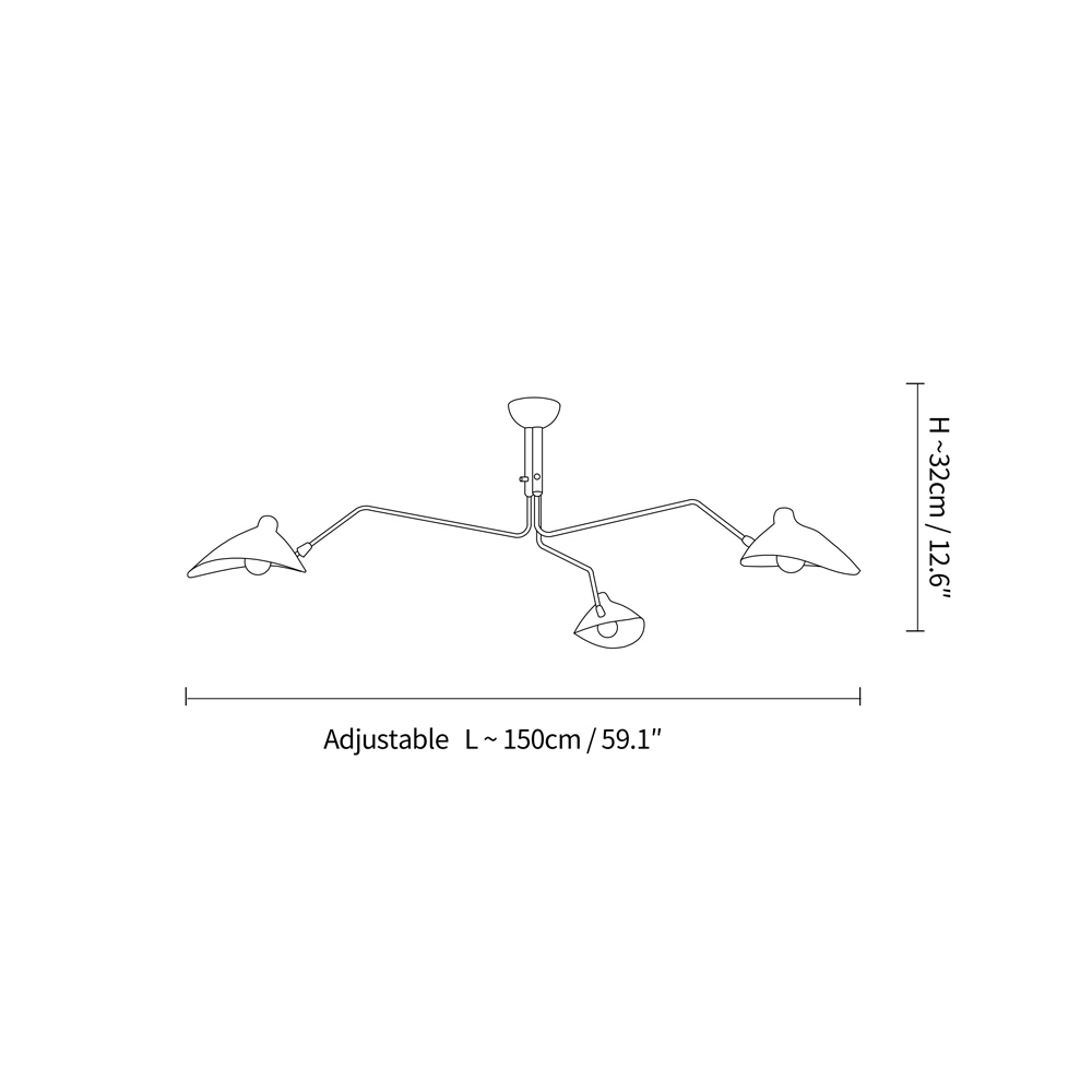 Contemporary Décor Art Iron Flush Mount Ceiling Light Chandelier