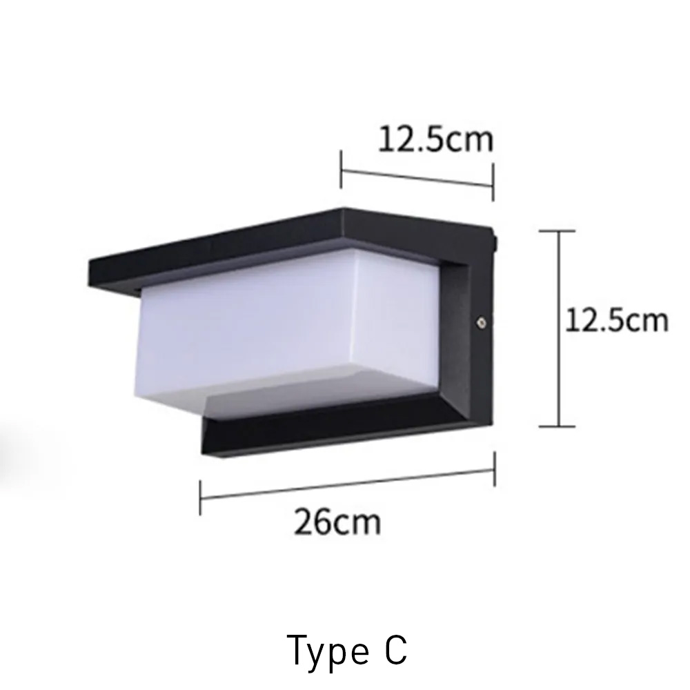 Simple Black & White Outdoor Wall Lamp