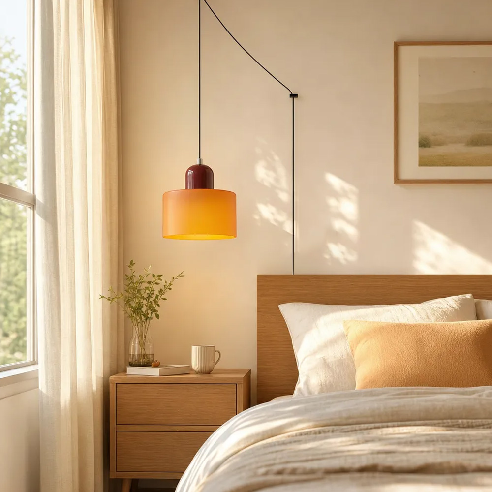 Bauhaus Plug-in Small Glass Pendant Light